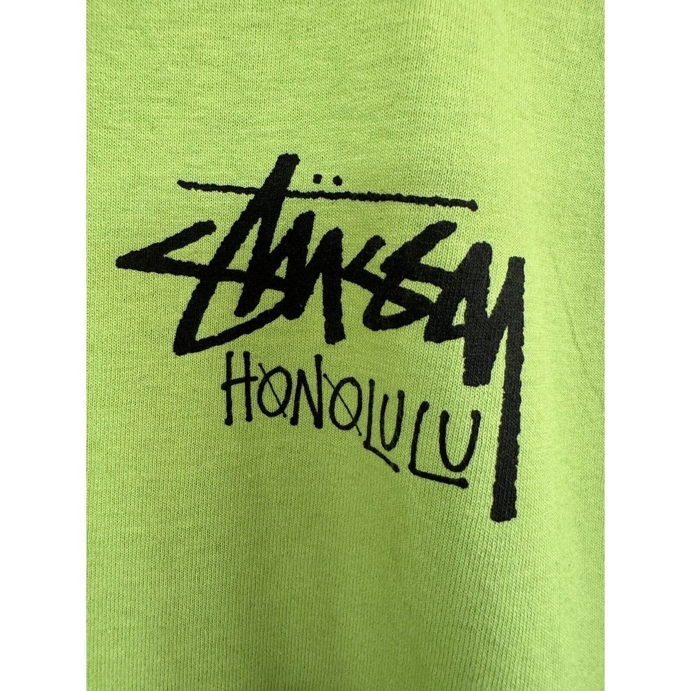STUSSY HONOLULU HAWAII RARE LIMITED EDITION LONG SLEEVE TEE SIZE XL Green​​​ - Picture 3 of 7